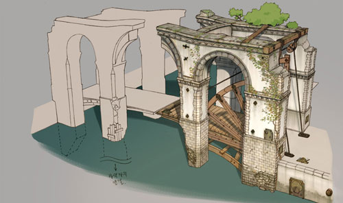 3DSMAX制作游戲場景《世界之橋》 武林網 3DSMAX材質貼圖教程02.jpg