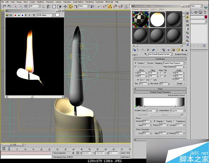 3DSMAX制作逼真的蠟燭 武林網 3DSMAX建模教程