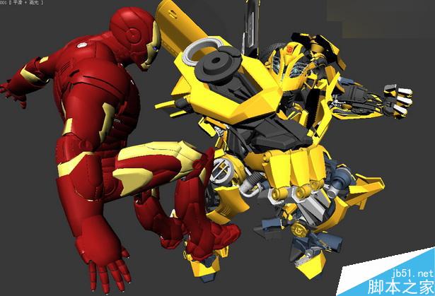 當大黃蜂遭遇鋼鐵俠制作解析 武林網 3DSMAX動畫角色教程