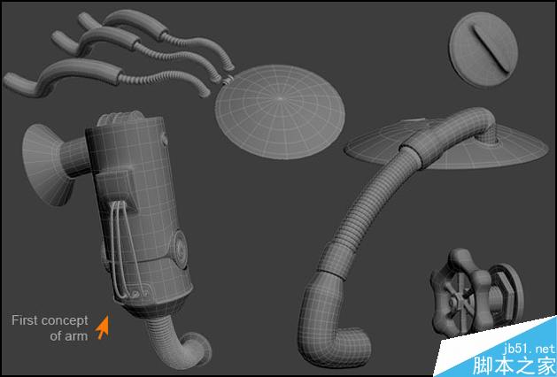 3DSMAX制作機器人 武林網 3DSMAX建模教程