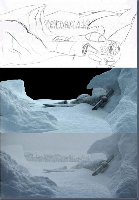 3dsmax打造客機墜毀雪地場景 武林網 3dsmax教程