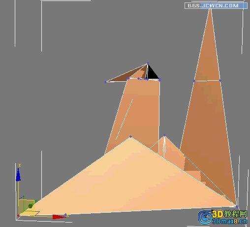 3Dmax制作千紙鶴多邊形建模教程