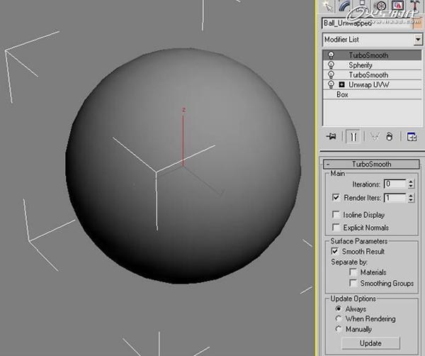 3DSMAX制作足球貼圖 武林網 3DSMAX材質貼圖教程
