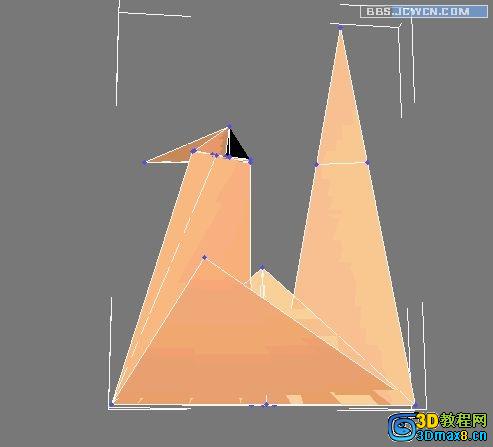 3Dmax制作千紙鶴多邊形建模教程