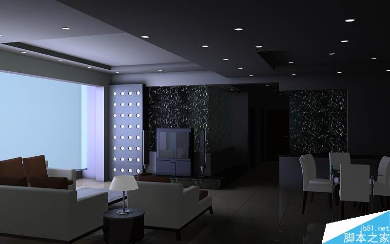 3DSMAX默認渲染器渲染出高品質室內效果圖 武林網 3DSMAX建模教程