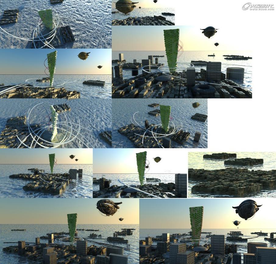 3DSMAX制作未來概念城市 武林網 建模教程