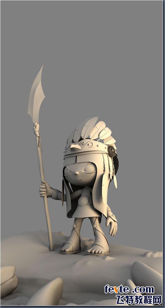 3DSMAX制作卡通印第安人角色 武林網 3DSMAX角色教程