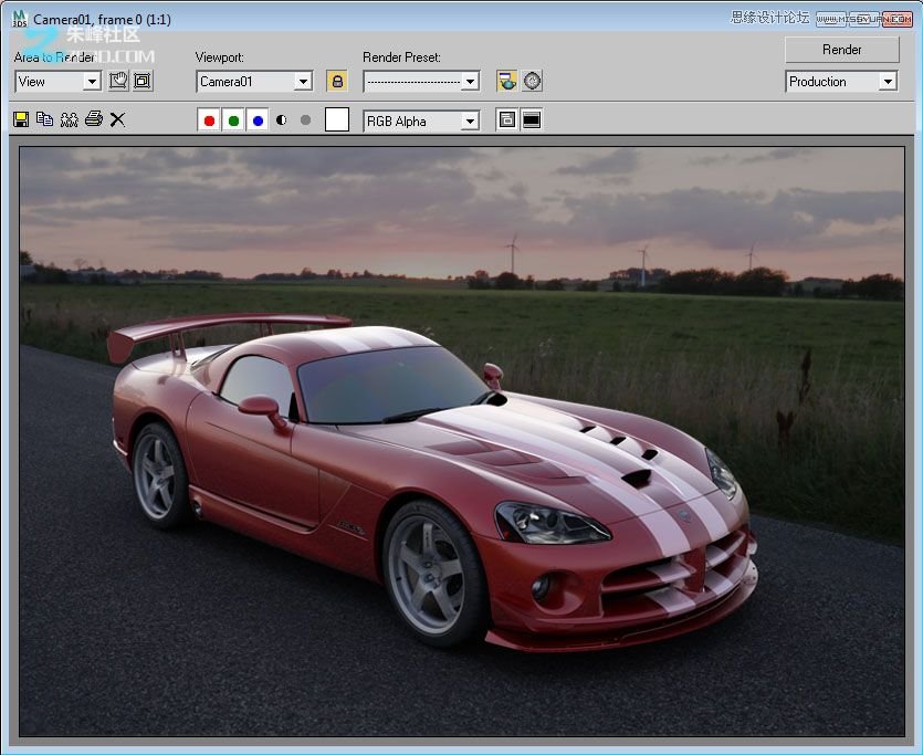 3DMAX制作炫酷的紅色跑車教程,PS教程,思緣教程網