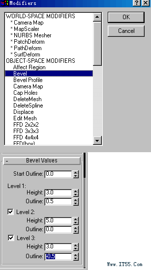 3D MAX特效：光芒四射的文字 武林網 3DSMAX建模教程 （圖五）