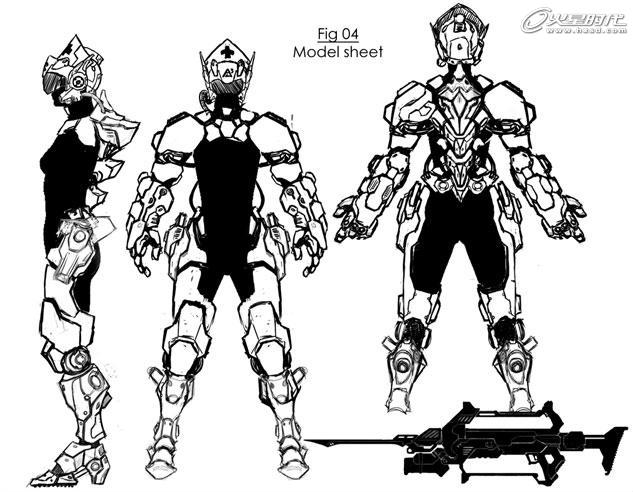 MAX打造次世代女機器人角色 武林網 3DSMAX建模教程