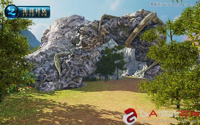  3DMAX制作仙靈島動漫場景過程賞析,