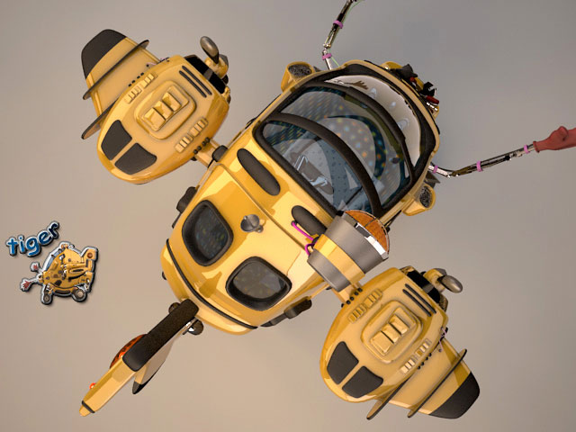 3DSMAX打造小黃蜂卡通飛行器 武林網 3DSMAX建模教程