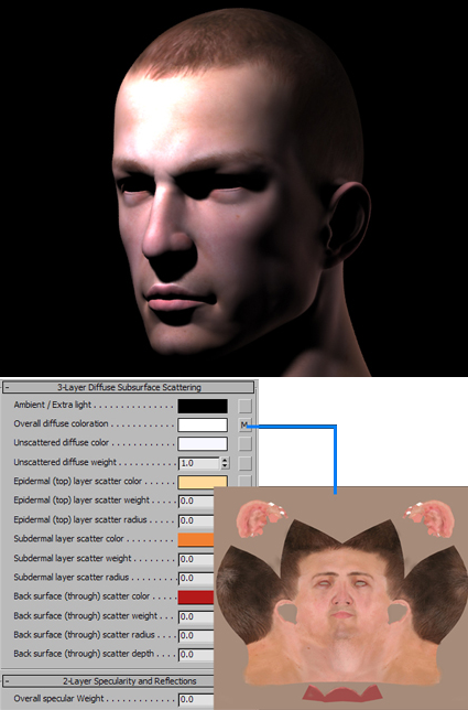 3DSMAX的mental ray皮膚3S材質詳解 武林網 3DSMAX材質教程