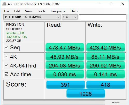 金士頓A400 240GB怎么樣 金士頓A400 SSD評測