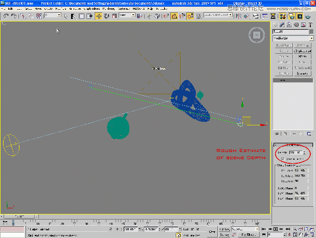 3DMAX結合V-Ray 1.50.SP2創建模糊效果景深,破洛洛