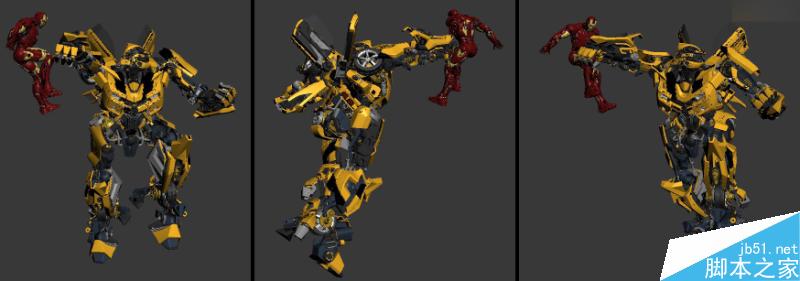 當大黃蜂遭遇鋼鐵俠制作解析 武林網 3DSMAX動畫角色教程