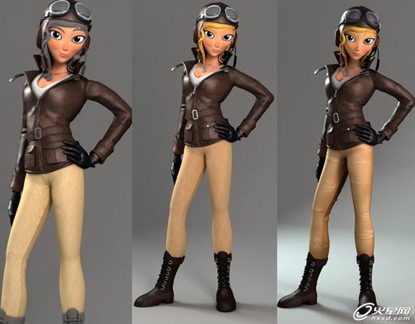 3DSMAX制作卡通女飛行員角色 武林網 3DSMAX角色教程