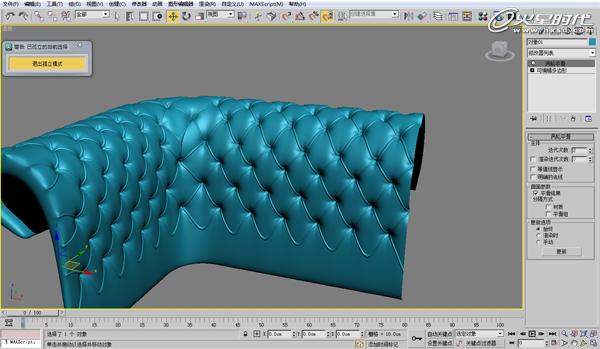 3DSMAX歐式沙發建模教程 武林網 3DSMAX建模教程