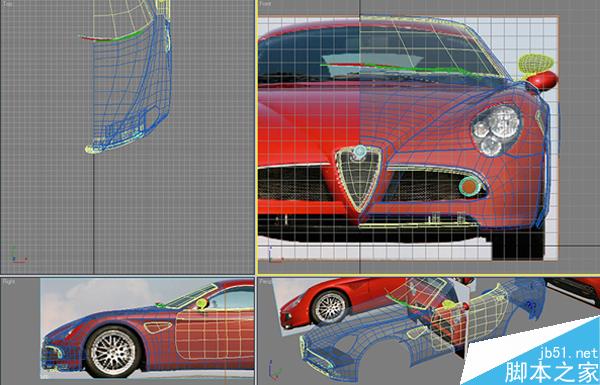 3dsmax打造阿爾法羅密歐敞篷跑車模型 武林網 3ds max建模教程