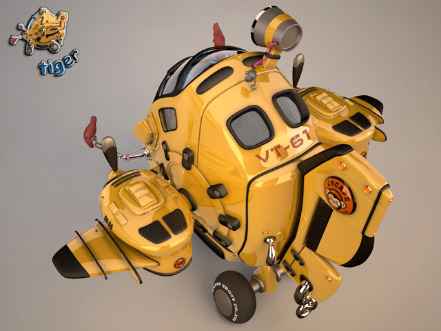 3DSMAX打造小黃蜂卡通飛行器 武林網 3DSMAX建模教程