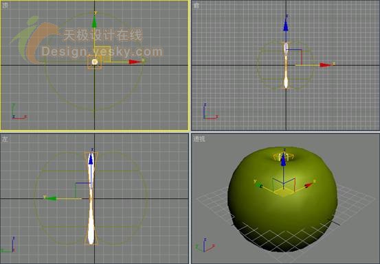 3dsmax制作逼真的蘋果 武林網 3dsmax入門教程