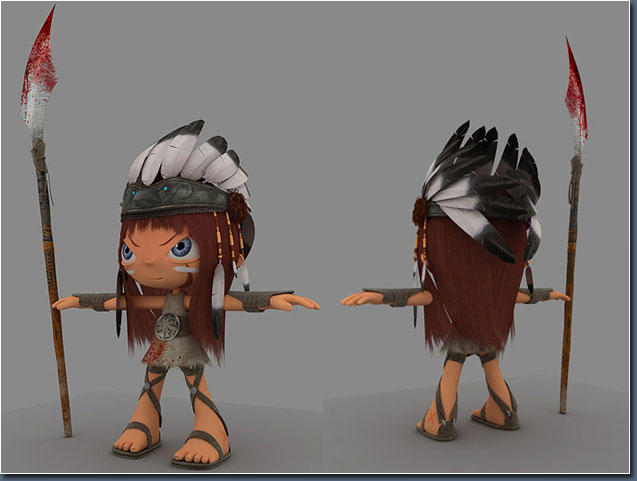 3DSMAX制作卡通印第安人角色 武林網 3DSMAX角色教程
