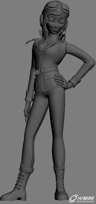 3DSMAX制作卡通女飛行員角色 武林網 3DSMAX角色教程