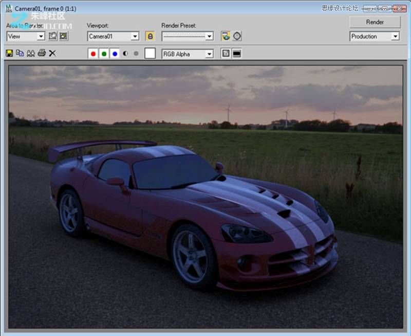 3DMAX制作炫酷的紅色跑車教程,PS教程,思緣教程網