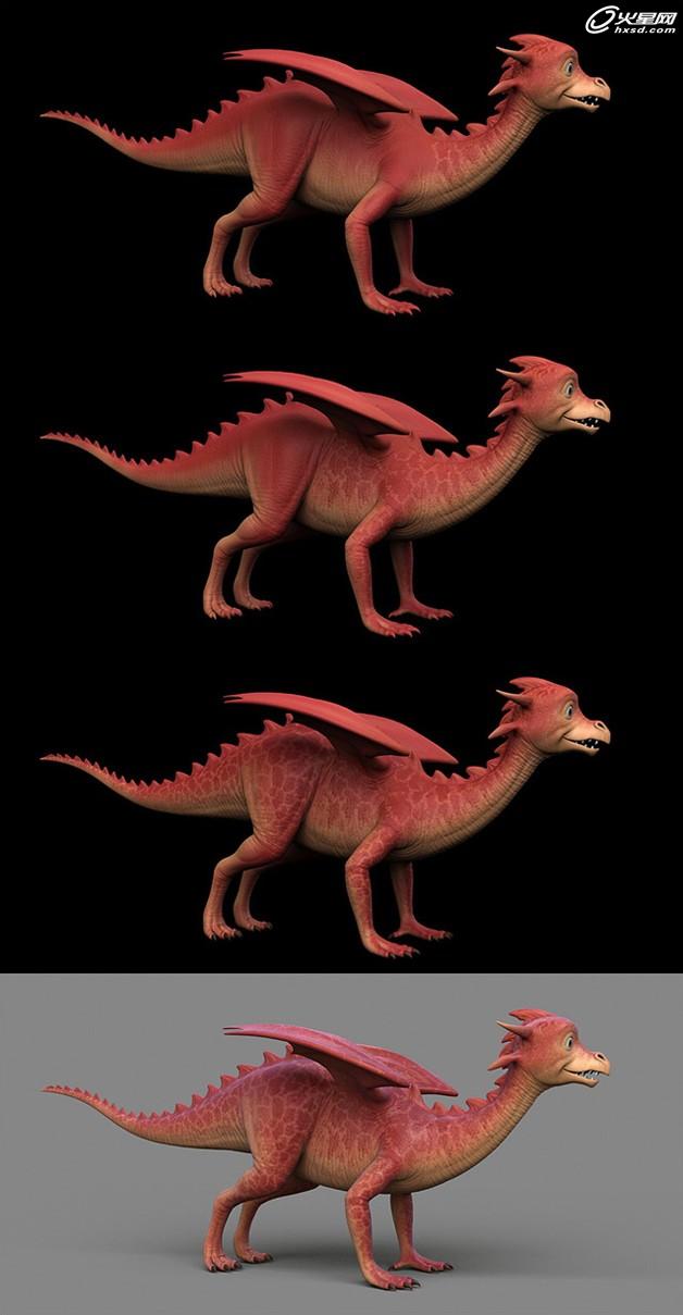 3DSMAX制作可愛卡通小龍角色 武林網 3DSMAX角色教程