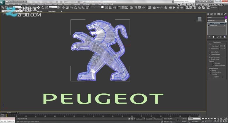 3dmax集合Vray制作標致時尚的汽車模型,