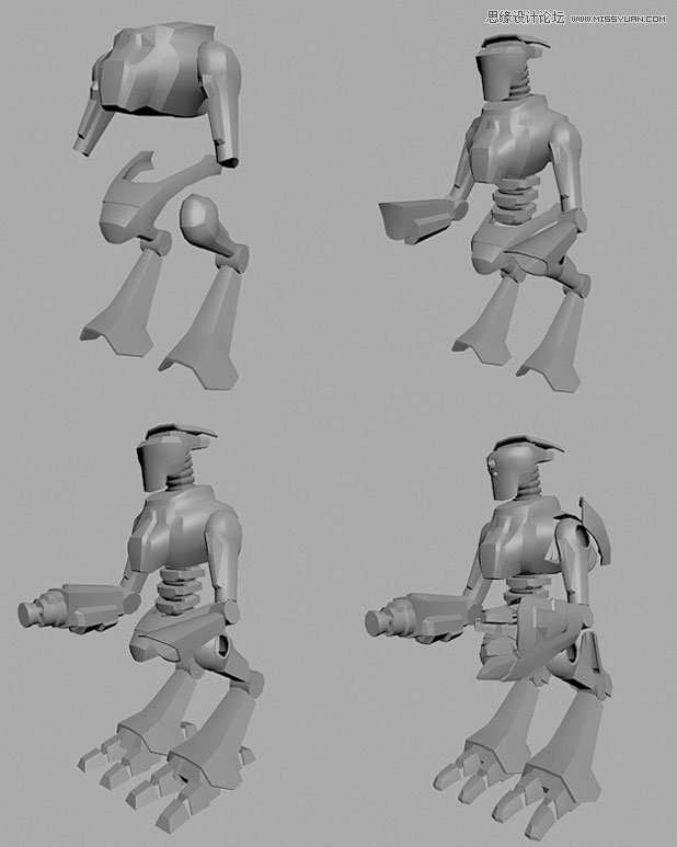 3DMAX制作超酷的外星機器人,破洛洛