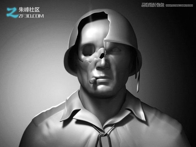 3DMAX制作科技獨眼怪人建模教程,