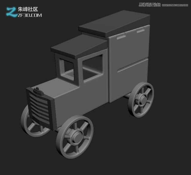 3Dmax制作木質紋理的立體玩具車教程,