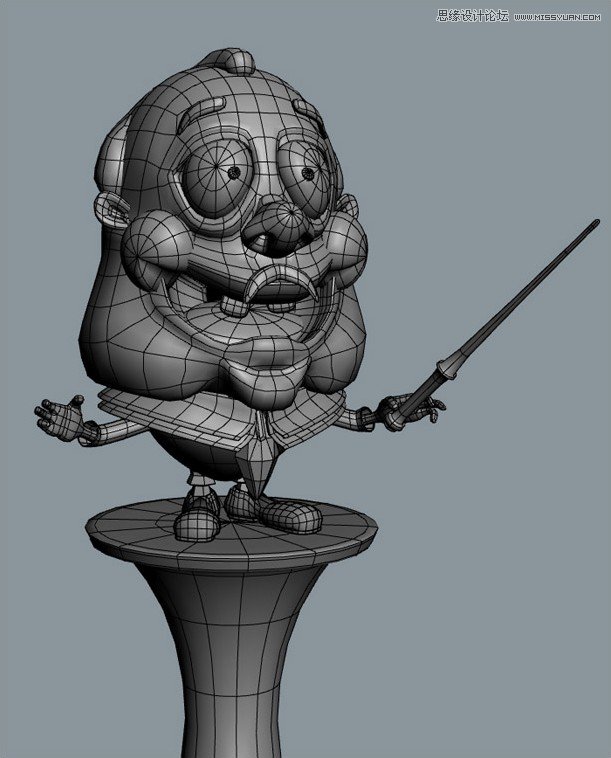3DMAX制作卡通風格的指揮家教程,破洛洛