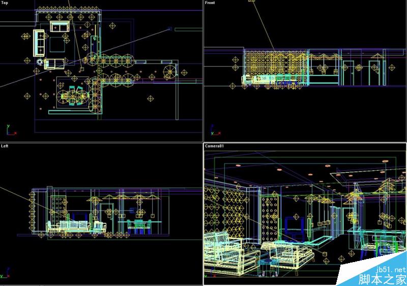 3DSMAX默認渲染器渲染出高品質室內效果圖 武林網 3DSMAX建模教程