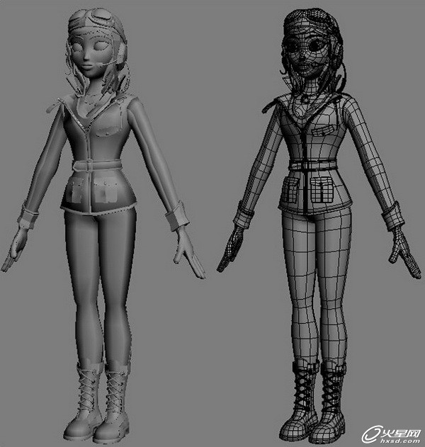 3DSMAX制作卡通女飛行員角色 武林網 3DSMAX角色教程