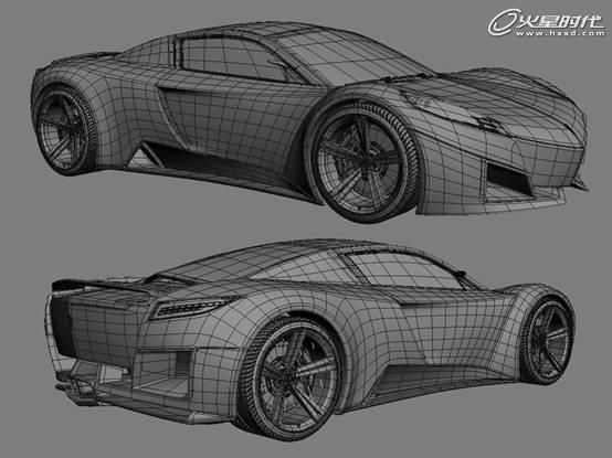 3DSMAX制作Tension GT跑車與游戲導入 武林網 3DSMAX建模教程