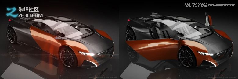 3dmax集合Vray制作標致時尚的汽車模型,