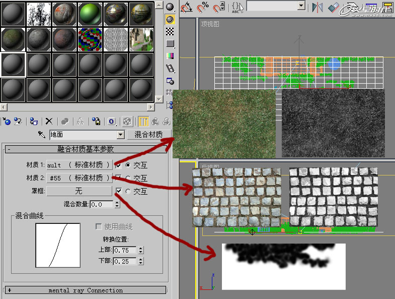 3DSMAX制作夏日小巷一角材質 武林網 3DSMAX材質教程
