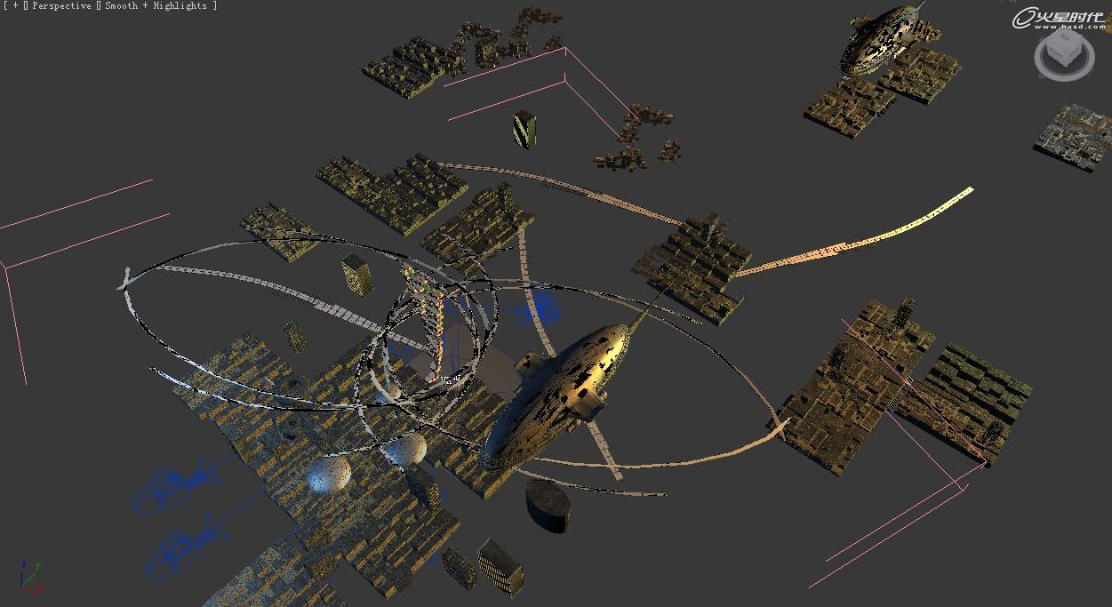 3DSMAX制作未來概念城市 武林網 建模教程