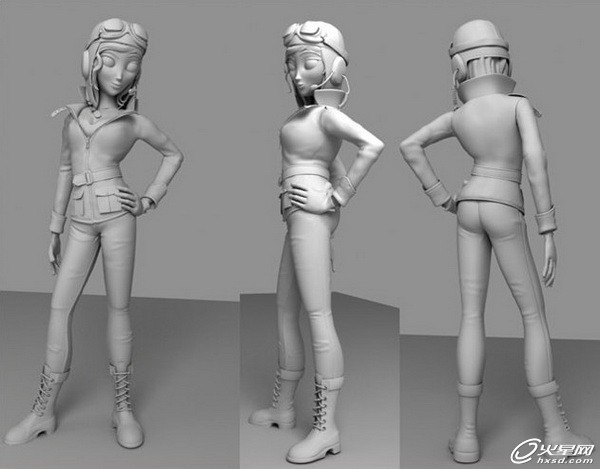 3DSMAX制作卡通女飛行員角色 武林網 3DSMAX角色教程