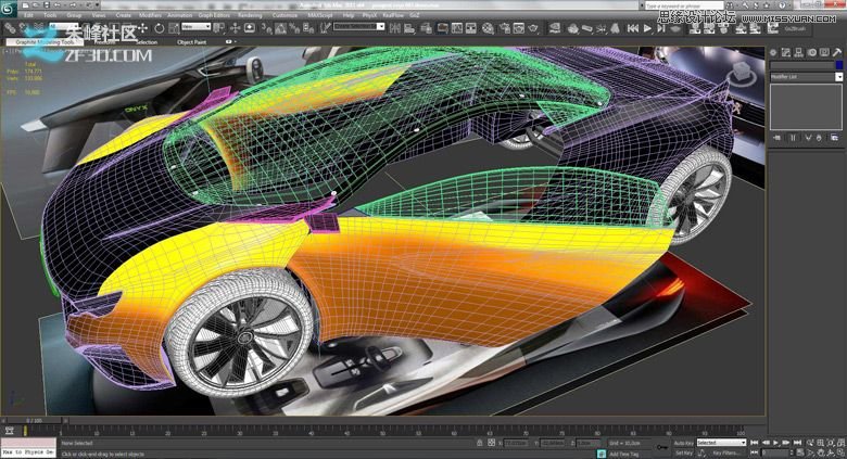 3dmax集合Vray制作標致時尚的汽車模型,