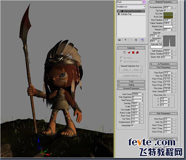3DSMAX制作卡通印第安人角色 武林網 3DSMAX角色教程