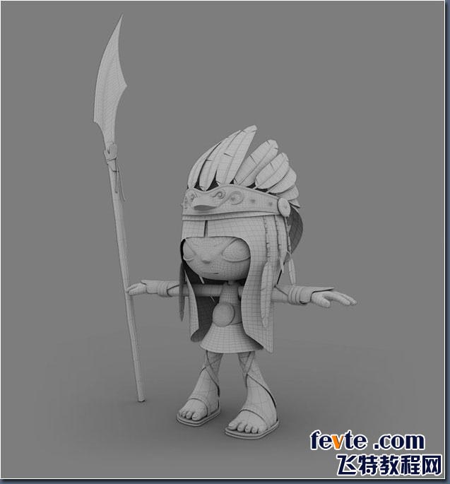 3DSMAX制作卡通印第安人角色 武林網 3DSMAX角色教程