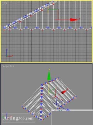 3d max教程：用poly方法制作有瓦的房頂[多圖]圖片3