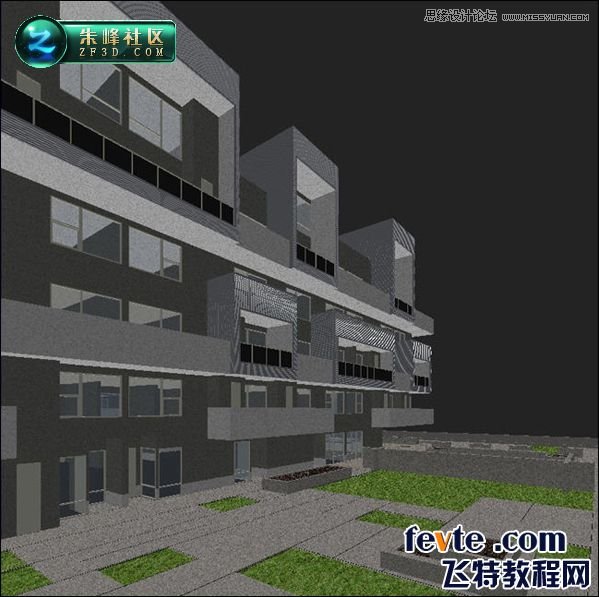 3DSMAX制作大氣的小區室外效果圖,PS教程,思緣教程網