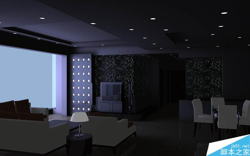 3DSMAX默認渲染器渲染出高品質室內效果圖 武林網 3DSMAX建模教程