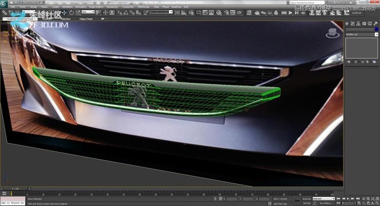3dmax集合Vray制作標致時尚的汽車模型,