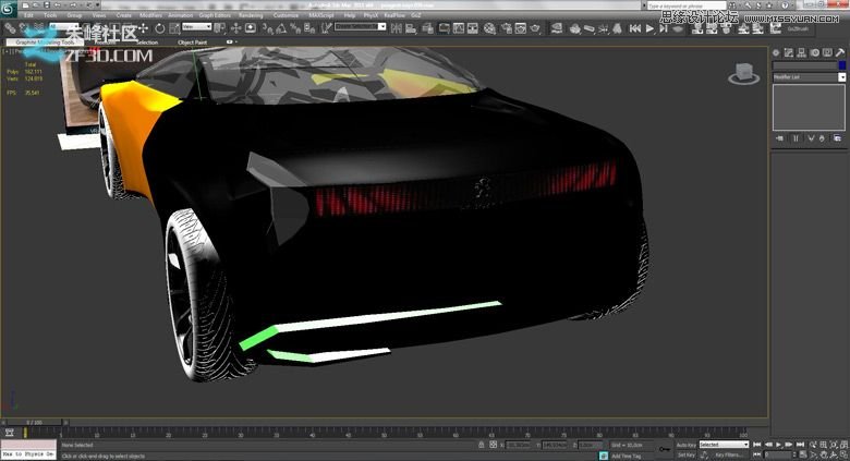 3dmax集合Vray制作標致時尚的汽車模型,