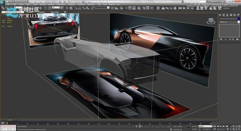 3dmax集合Vray制作標致時尚的汽車模型,